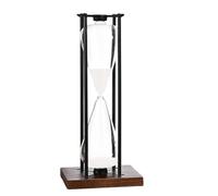 ZUJIABAO Large Iron Hourglass Timer Effective 30/60Minute Sand In Wood Base For Meditations And Concentration Sand