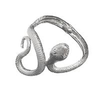 ZUJIABAO Retro Snake Shaped Open Cuff Unisex Bangle For Men And Women Adjustable Wristband Punk Jewelry For Party Wear Punk Hip Hop Jewelry