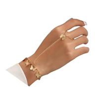ZUJIABAO Trendy Real Gold Plated Zincs Alloy Hand Chain with Adjustable Length Stylish Accessory for Everyday Wear Versatile Gold Link Bracelets