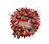 ZUJIABAO Versatile Valentines Spring Ribbon Wreath for Door Wall Table Decoration in Various Event Romance Home Decors Party Wreath