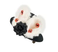 ZUJIABAO Vintage Small Top Hat With Clip Rabbits Ears Soft Felt For Halloween Cosplay Photo Props And Elegant Outfit Accessories Victorian Styles Theater Performances Hat