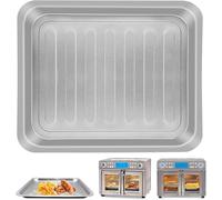 ZuKaYeHome Air Fryer Grill Plate for Emeril Lagasse Dual Zone 360 Air Fryer Oven 25 QT Extra Large, 14''×12'' Stainless Steel Air Fryer Tray Accessories Grill Pan Crisper Plate Replacement Parts Rack