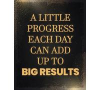 ZUKIY Daily Progress Motivation Poster - Inspirational Affirmation Wall Art Print 8x10 Unframed - Positive Quote Decor for Classroom Office or Gift - Encouraging Poster Style for Kids or Teachers