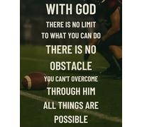 ZUKIY Faith and Football Motivation - Football Wall Art Poster 8x10 Unframed - Boys Room Decor with Christian Inspirational Quote - Sports Poster for Teen Bedroom, Locker Room, or Athlete Gift