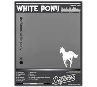 ZUKIY White Pony Deftones Minimalist Horse - Rock Poster Wall Art 8x10 Unframed - Metal Band Inspired Decor for Bedroom Studio Office - Emo Goth Aesthetic Tapestry Style Print for Music Lovers