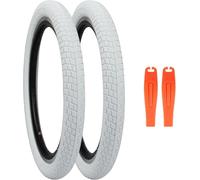 ZUKKA 20 x 2.125 Bike Tire 2 Pack 20 Inch Bike Tire Folding Replacement Tire 57-406 for Kids Bike MTB Mountain Bike, BMX Bicycle,White