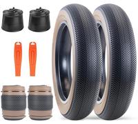ZUKKA 60TPI Foldable 2 Pack E Bike 26x4.0 Fat tire With 26" Bike Inner Tubes 26x4.0 AV Heavy Duty High-Performance Wear-Resistant E-Bike Mountain Snow Bike Tire,Fat Bike Tires (Brown Wall)