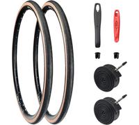 ZUKKA Road Bike Tire 700C 700 x 32C Bike Folding Replacement Tire for Bicycle Foldable Bicycle Tire for Fixed Gear Bike Gravel Bike Hybrid Bike,Brown Wall