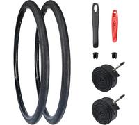 ZUKKA Road Bike Tire 700C 700 x 32C Bike Folding Replacement Tire for Bicycle Foldable Bicycle Tire for Fixed Gear Bike Gravel Bike Hybrid Bike,Black