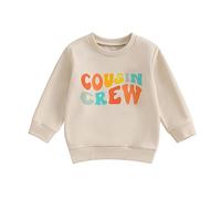 Zukmuk Newborn Baby Girl Boy Cousin Crew Outfit Toddler Baby Boy Girl In My Cousin Era Sibling Matching Outfits Cousin Embroidery Toddler Kids Romper Jumpsuit (Color, 0-6 Months)