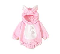 Zukmuk Newborn Infant Baby Unisex Halloween Outfit Fuzzy Warm Animal Halloween Romper Baby Halloween Blue Monster Romper Halloween Caterpillar Costume (Standard, 3-6 Months, Pink)