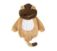 Zukmuk Newborn Infant Baby Unisex Halloween Outfit Fuzzy Warm Animal Romper Baby Blue Monster Romper Halloween Caterpillar Costume (Standard, 6-9 Months, Khaki)