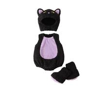 Zukmuk Toddler Baby Girl Boy Halloween Animal Costume Bee/Clown/Frog/Pumpkin Face Sleeveless Romper With Long Socks Fuzzy Animal Playsuit Jumpsuit Halloween Outfit (Purple, 6-9 Months)