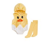Zukmuk Toddler Baby Girl Boy Halloween Animal Costume Bee/Clown/Frog/Pumpkin Face Sleeveless Romper With Long Socks Fuzzy Animal Playsuit Jumpsuit Halloween Outfit (Yellow, 0-3 Months)