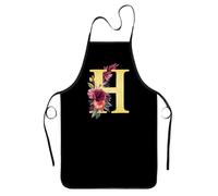 Zukmvuh Monogrammed Aprons - A-Z Initial, Letter Aprons for Cooking and Baking, Monogrammed-h, S