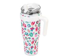 Zukro 50 oz Tumbler With Handle and Flip Straw, Large Insulated Stainless Steel Cup with 2-in-1 Sip/Straw Lid, Leak Proof, No Sweat, Fit in Cup Holder, Keeps Drinks Cold for 34 Hours