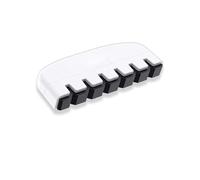ZUKTCR Guitar Mute Silencer Dual Head Guitar Strings Cleaner Eraser, Silicone Guitar Mute Silence Pad String Mute Noise Reducer and Fret Care(Black/White) (White)