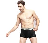 Zuku Life Ice Silk Mesh Boxer da Uomo(Black L)