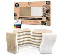 Zukunftsenkel Dishwashing Sponge Sustainable Kitchen Sponges Biodegradable Natural Sponge Environmentally Friendly Coconut Sponge (12), Nachhaltige Spülschwämme 12er