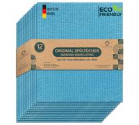 Zukunftsenkel Swedish Dishwashing Towel, Sustainable Cleaning Cloth, Biodegradable, No Plastic (Blue)