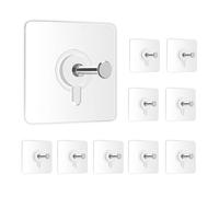 Zulaxy Photo Frame Hooks Without Drilling, 10 Pack Self Adhesive Hooks Heavy Duty Nail Free for Hanging Photo Frame, Wall Clock, Kitchen Accessories