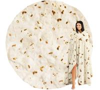 Zulay (60-80 inches) Giant Double Sided Tortilla Blanket - Novelty Big Tortilla Blanket for Adult and Kids - Premium Soft Flannel Round Tortilla Blanket for Indoors, Outdoors, Travel, Home and More