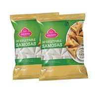 Zulekha Vegetable Samosa | 50 Pieces | Home Made | Frozen | Easy Cook | Crispy Snacks for All Time | Authentic | Indian Origin | 1.65KG (Pack of 2)