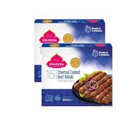 Zulekha's 15 Charcoal Cooked Beef Kebab 900g Authentic Grilled Taste Ready to Cook Pack of 2