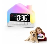 ZULESUK Kids Alarm Clock with LED Night Light, Sunrise Alarm Clock for Kids and Adults, 11 Colour Modes, Dual Alarms, Sleep Trainer Grow Clock, 13 Melodies, Child Lock, Type-C Powered