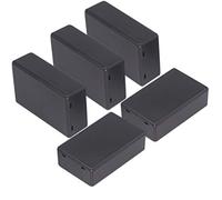 Zulkit 5Pcs Project Boxes ABS Plastic Electrical Project Case Power Junction Box Black 3.15 x 1.97 x 1.02 inch (80 x 50 x 26 mm)