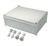 Zulkit Junction Box ABS Plastic Dustproof Waterproof IP67 Junction Boxes Universal Electrical Project Enclosure DIY Electronic Project Box Grey 14.96 x 11.02 x 5.12 inch (380 x 280 x 130 mm)