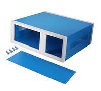 Zulkit Junction Box Blue Metal Project Box DIY Electric Enclosure Case Preventive Case Electrical Box 12.2 x 11.2 x 4.5 inch