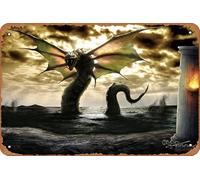 Zulrah Old School Runescape Metal Tin Signs 8 x 12 Decor Funny Chic Art Wall Decort Home Yard Signs Bar Hotel Cafe Pub Indoor Outdoor restauran
