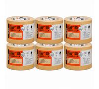 Zulu Brown Board Seam Tape 75mm X 50M - Heavy Duty For Card Floor Protection Joining Tape Easy Tear Strong Adhesive, 6 Pack