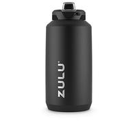 ZULU Goals 64oz Water Bottle Half Gallon Stainless Steel Jug with Straw, Leak Proof Lid and Handle, Vacuum Insulated Double Walled Reusable Metal Jug Perfect for Gym, Home, and Sports, Black