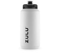 ZULU Goals 64oz Water Bottle Half Gallon Stainless Steel Jug with Straw, Leak Proof Lid and Handle, Vacuum Insulated Double Walled Reusable Metal Jug Perfect for Gym, Home, and Sports, White