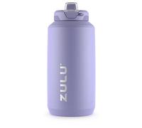 ZULU Goals 64oz Water Bottle Half Gallon Stainless Steel Jug with Straw, Leak Proof Lid and Handle, Vacuum Insulated Double Walled Reusable Metal Jug Perfect for Gym, Home, and Sports, Violet