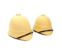 Zulu Helmet British Army Style Tropical Pith Helmet | Colonial Safari Military Hat Adjustable (Beige, Adult)