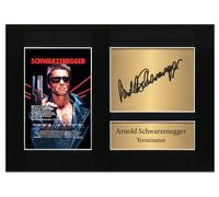 Zulu Image Arnold Schwarzenegger The Terminator Signed A4 No16, Black