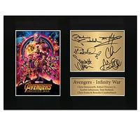 Zulu Image Avengers Infinity War Movie Poster Robert Downey Jr Chris Evans Chris Hemsworth Cast Signed | Autograph A4 Printed Photo Reproduction Print Picture Display No51