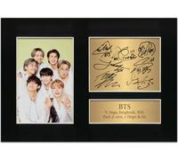 Zulu Image BTS Band A4 Printed Autograph Photo Reproduction Print Picture Display No42, Black