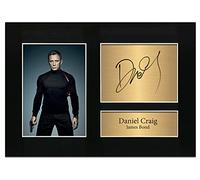 Zulu Image Daniel Craig James Bond 007 Signed Autograph A4 Printed Photo Reproduction Print Picture Display No70, Black