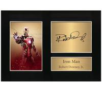 Zulu Image Iron Man Robert Downey Jr A4 Printed Autograph Inspired Photo Reproduction Print Picture Display Superhero Wall Art No4