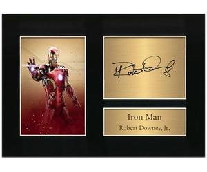 Zulu Image Iron Man Robert Downey Jr A4 Printed Autograph Inspired Photo Reproduction Print Picture Display Superhero Wall Art No4