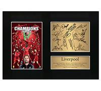 Zulu Image Liverpool Premier League Champions 2019/2020 Display Signed A4 Printed Autograph Football Photo Picture Display No33, Black