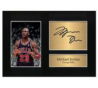Zulu Image Michael Jordan Autograph Signed A4 Printed Photo Reproduction Print Picture Display No41, Black