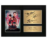 Zulu Image Spider-Man Signed by Tom Holland, Andrew Garfield & Tobey Maguire Spider Man Signed Memorabilia A4 Printed Autograph Photo Reproduction Print Picture Display No91, Black
