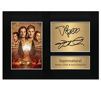 Zulu Image Supernatural Jensen Ackles Jared Padalecki A4 Printed Autograph Photo Reproduction Print Picture Display No7, Black