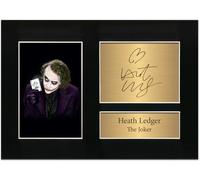 Zulu Image The Joker Batman Heath Ledger Inspired Autograph Signed A4 Printed Photo Reproduction Print Picture Display Villain Movie Wall Art No14