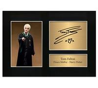 Zulu Image Tom Felton Draco Malfoy Harry Potter Signed Memorabilia A4 Printed Autograph Photo Reproduction Print Picture Display No108, Black